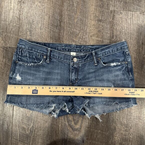 Abercrombie & Fitch Womens Shorts Sz10 VTG Y2K Distressed Jean Shorts - Picture 4 of 9